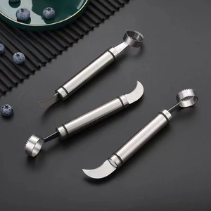 ที่เปิดเมล็ดทับทิมแบบสองหัวสแตนเลส ชุด 3 ชิ้น เครื่องมือผลไม้แบบพกพาสำหรับทับทิม ส้ม ส้มโอ - Product Image 1