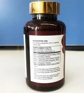 Label pribadi kustom kapsul akar Maca hitam suplemen Herbal penguat bokong pembesaran pinggul untuk wanita pria dewasa yang kuat - Product Image 3