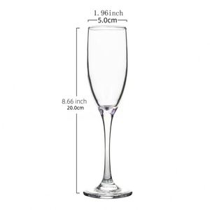 Flûtes à champagne jetables en plastique transparent de 5,5 oz avec logo personnalisé, verres à vin, gobelets pour les célébrations de mariage, les fêtes de remise de diplômes - Product Image 2