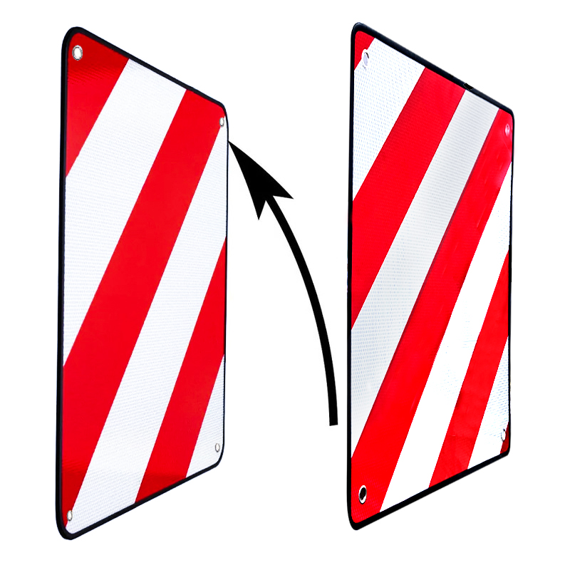 Waarschuwingsbord 50X50Cm Rood Wit Vierkant Reflecterend Bord Aluminium Waarschuwingsbord Voor Spanje Italië
