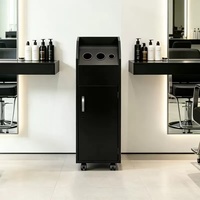 Armoire à outils de coiffure, chariot de rangement mobile multifonctionnel en métal pliable avec 4 roues pour salon de beauté
