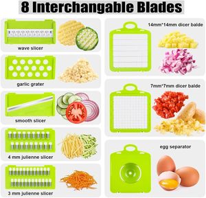 เครื่องหั่นผักแบบมือหมุน 12 in 1 สำหรับหั่นหัวหอม หั่นผัก ซอยผัก - Product Image 1
