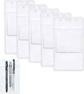 Пластиковый прозрачный пенал из ПВХ, многофункциональный чехол для карандашей, удерживает и организует значки, ручки, карты, водостойкие