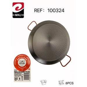 Poêle à paella valencienne argentée de 32 cm, collection - Product Image 1