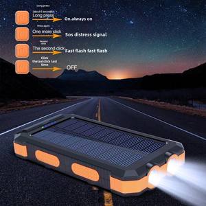 Vendita calda 10000mAh energia solare Display a LED USB 10W portatile Power Bank tipo-C grande capacità <span class=keywords><strong>campeggio</strong></span> esterno ricarica <span class=keywords><strong>Mobile</strong></span> - Product Image 6