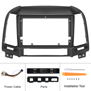 Podofo 9 "<span class=keywords><strong>2</strong></span> <span class=keywords><strong>Din</strong></span> <span class=keywords><strong>autoradio</strong></span> tableau de bord réaménagement ABS plastique Fascia cadre pour Hyundai Santa-fe 2006-2012 - Product Image 6