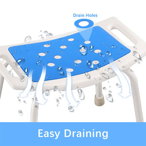 Coussin de siège de douche Eva 35x24x0,4 cm, antidérapant, pour équipement de sécurité dans la salle de bain - Product Image 3