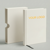 Carnet de notes/agenda personnalisé en lin avec étui, design moderne, reliure spirale, édition cadeau