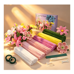 Creative DIY Art Kit Velvet Fuzzy <b>Wire</b> 7mm Material For Kids Educational Projects And Decorative Fuzzy <b>Wire</b> <b>Flower</b> Bouquets - Product Image 4