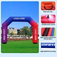 Arches gonflables personnalisées en PVC avec bannières de départ et d'arrivée et souffleur puissant pour les événements de course et la publicité en extérieur