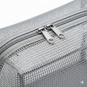 Bolsa de maquillaje personalizada con logotipo, de malla rígida, transpirable, de secado rápido, para gimnasio, viajes, ducha - Product Image 2