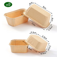 Fabricant VVG, plateau à pain en papier antiadhésif anti-graisse, mini plateau rectangulaire en papier kraft, moule à cupcakes