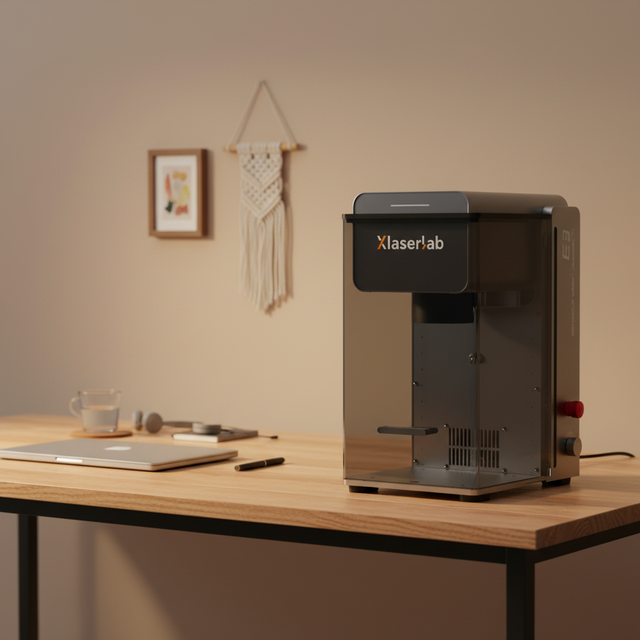 Xlaserlab E3 UV Laser Engraver 10W Power Wood Leather Crystal Engraving Mini Portable CNC with Wi-Fi & AI Support