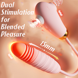 Juguete sexual Vibradores para clítoris: vibrador 3 en 1 <span class=keywords><strong>de</strong></span> empuje, lamiendo y succión, juguete sexual perfecto para adultos para parejas, vibrador para mujeres - Product Image 1