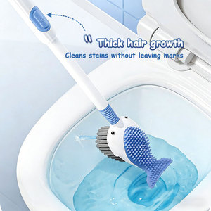 <span class=keywords><strong>Brosse</strong></span> de <span class=keywords><strong>toilette</strong></span> murale <span class=keywords><strong>à</strong></span> 360 degrés avec tête en silicone, design avec trou de suspension pour un nettoyage pratique <span class=keywords><strong>à</strong></span> la maison et dans la salle de bain - Product Image 2