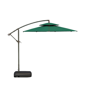 10ft Outdoor <b>Banana</b> Garden Full Size Offset Tilt Mechanism Steel <b>Parasol</b> Courtyard Beach -Park Patio Umbrella Outdoor Furniture - Product Image 2