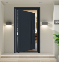 Puerta de Entrada de Lujo en Aluminio Grabado, Método de Apertura Personalizado, Puerta de Seguridad Exterior para Puerta Principal de Villa