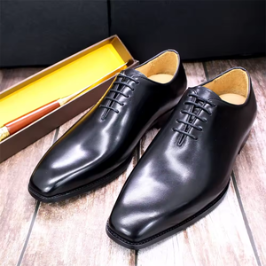 Chaussures habillées décontractées pour hommes 2025, baskets tendance, chaussures de bureau pointues, chaussures plates en cuir Oxford pour mariage - Product Image 3