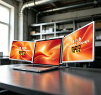 Moniteur portable 14 pouces tendance 2026 pour ordinateur portable, écran externe 1080P avec base extensible et écran détachable