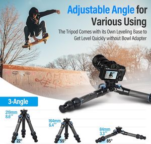 <span class=keywords><strong>Trépied</strong></span> vidéo de voyage <span class=keywords><strong>SIRUI</strong></span> AM223L avec base de nivellement, mini <span class=keywords><strong>trépied</strong></span> de bureau en fibre de carbone pour appareil photo reflex numérique, caméra vidéo, charge maximale - Product Image 2