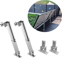 Support de panneau solaire réglable montage toit plat mur aluminium ensemble kits support de montage de panneau solaire
