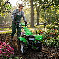 Cultivador Compacto de un Solo Eje con Arado Aperillador, Abrehileras, Cuchilla Rotatoria y Motor de Gasolina de 7HP