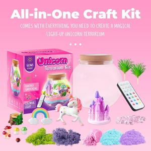 Kit <span class=keywords><strong>de</strong></span> Bricolage Créatif Éducatif <span class=keywords><strong>de</strong></span> Haute Précision : Terrarium <span class=keywords><strong>Licorne</strong></span> Lumineux à LED pour Enfants - Product Image 2