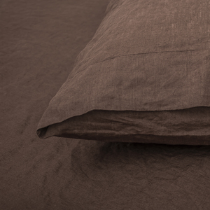 Marca de diseñador al por mayor estándar rey funda de almohada cocobrown tejido de lino orgánico <span class=keywords><strong>sobre</strong></span> cierre suavizado lavado estilo - Product Image 4