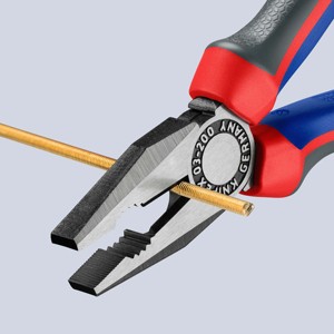 KNIPEX 03 02 200 SB Alicates universales con mangos ergonómicos, negros, atramentizados, 200 mm - Product Image 3