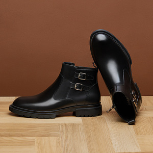 Zapatos Oxford de Vestir para Hombre, Estilo Británico Vintage, Cuero Charol Brillante, Punta Cuadrada Tallada, Zapatos Formales con Aumento de Altura para Boda - Product Image 4