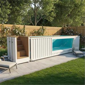 Maßgefertigter Großer Oberirdischer Familien-Außenpool 20ft 40 Fuß 30' Fiberglas-Versandcontainer-Schwimmbecken Piscina - Product Image 1