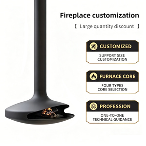 Chimenea Artística Independiente Contemporánea con Efecto de Llama 3D, Luz Ajustable y Diseño Seguro para Apartamentos, Estudios y Galerías - Product Image 5