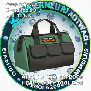 Bolsa de Herramientas para Electricista de 16 Pulgadas, Resistente al Agua, con Cierre, 8-10 Bolsillos, Correa Ajustable, Multifuncional, OEM - Product Image 2