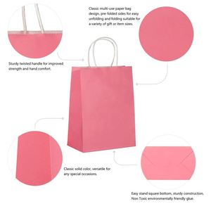 Bolsas de Regalo de Papel Kraft con Asa para Boutiques, Tiendas Minoristas, Bolsas de Compras, Bolsas de Regalo para Navidad, Cumpleaños, Bodas, Bolsas de Papel para el Hogar - Product Image 5