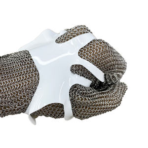 Carnicero en contacto con alimentos 304L cinco dedos de gancho de Metal resistente al corte de acero inoxidable, cadena de malla guantes para el correo - Product Image 2