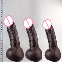 Dildo Grande de Silicona Suave con Textura Real, Pene Artificial con Ventosa, Juguetes Sexuales para Adultos, Vagina Anal, para Mujeres y Orgasmos Masculinos