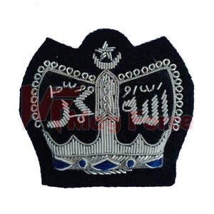 Badges brodés en fil de bullion royal islamique, prix de gros, badges pour uniformes - Product Image 1