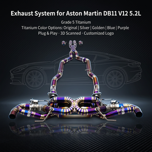 ระบบท่อไอเสียแบบวาล์ว OEM Boska สำหรับ Aston Martin DB11 V12 5.2L ปี 2016-2019 ท่อไทเทเนียมน้ำหนักเบาแบบ Catback Muffler - Product Image 1