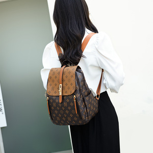 2026 New Korean Style Cross-Border Printed Women's Multi-Functional Shoulder Bag Zipper Polyester Trendy Fashion <b>Backpack</b> for - Product Image 4