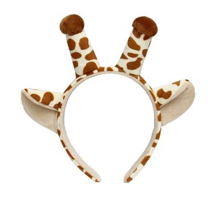 Coréen mignon dessin animé <span class=keywords><strong>girafe</strong></span> cheveux cerceau tissu doux filles accessoires de mode chaud fourrure bandeaux nouvelle conception - Product Image 4
