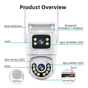 Jortan 2026 Hot Sell Icsee 6MP Dual-lens Linkage Security TF Card Cloud Storage <strong>Cctv</strong> Wireless Wifi <strong>Camera</strong> - Product Image 5