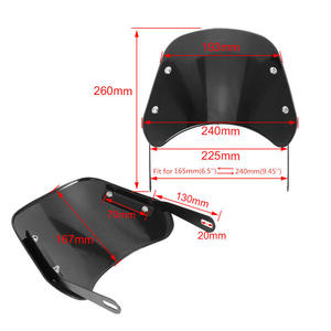 Kit de support d'extension de déflecteur de pare-brise de moto détachable compatible avec CG125 CN125 CBF190TR Spoiler de pare-brise - Product Image 2
