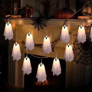 Guirlandes lumineuses fantômes, décorations d'Halloween, lumières féériques imperméables à piles pour la décoration de fête et de jardin - Product Image 6