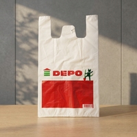 Sacs en plastique jetables robustes pour courses, sacs de transport pour supermarchés, sacs personnalisés imprimés