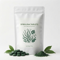 Poudre de spiruline verte de qualité alimentaire, extrait d'herbes, extrait de spiruline de qualité alimentaire, fourni par l'usine