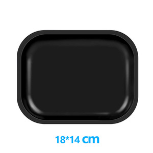 Venta al por mayor de Metal 18*14CM bandejas de hojalata con logotipo personalizado bandeja para servir tabaco para fumar Accesorios - Product Image 6