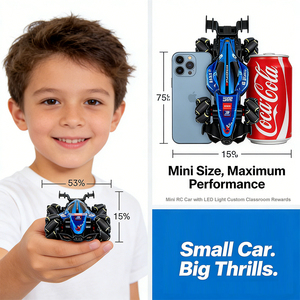 Mini <span class=keywords><strong>Auto</strong></span> Telecomandata 2.4G per Acrobazie e <span class=keywords><strong>Drift</strong></span> con Luci LED, Giocattolo Educativo per Bambini - Product Image 5