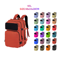 Sac à dos de voyage tactique 45L, approuvé par les compagnies aériennes avec poche pour bagages, compatible TSA, compartiment pour ordinateur portable 17'', sac de voyage urbain