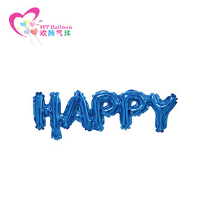 HT Toy <b>Balloon</b> Happy Letter Foil <b>Balloons</b> Metallic Mixing Color Birthday Party Street Stalls Decorations - Product Image 3