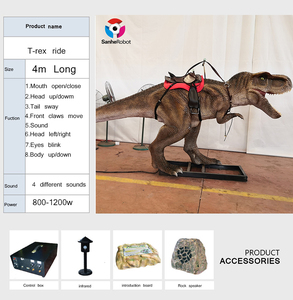 Jeux d'arcade à pièces pour enfants personnalisés, manèges et équipements de terrain de jeux amusants, <span class=keywords><strong>dinosaure</strong></span> mécanique à monter - Product Image 6